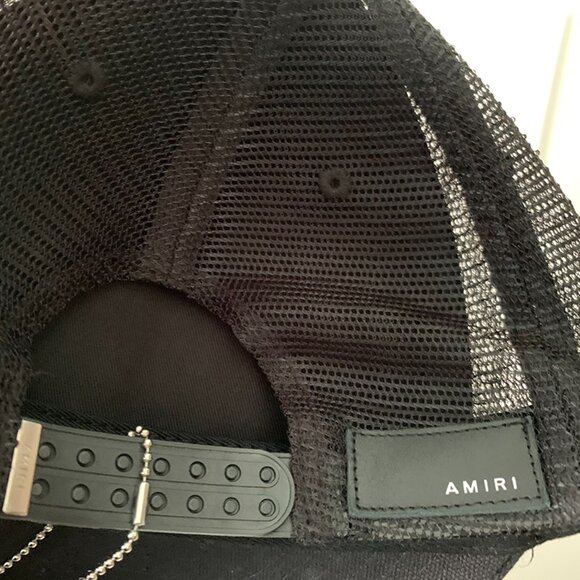 Amiri Embroidered Logo Grid Design Baseball Cap - Picture 4 of 7